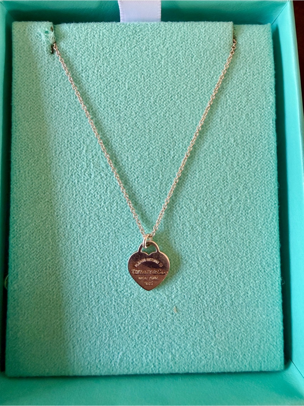 Tiffany & Co. Silver Heart Tag Necklace